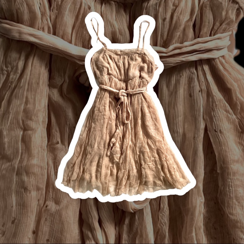 TopShop Frayed Tulle Empire Waist Baby Doll Dress 40